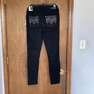 Wallflower the luscious curvy skinny jean embroidered design & bling pockets 3
